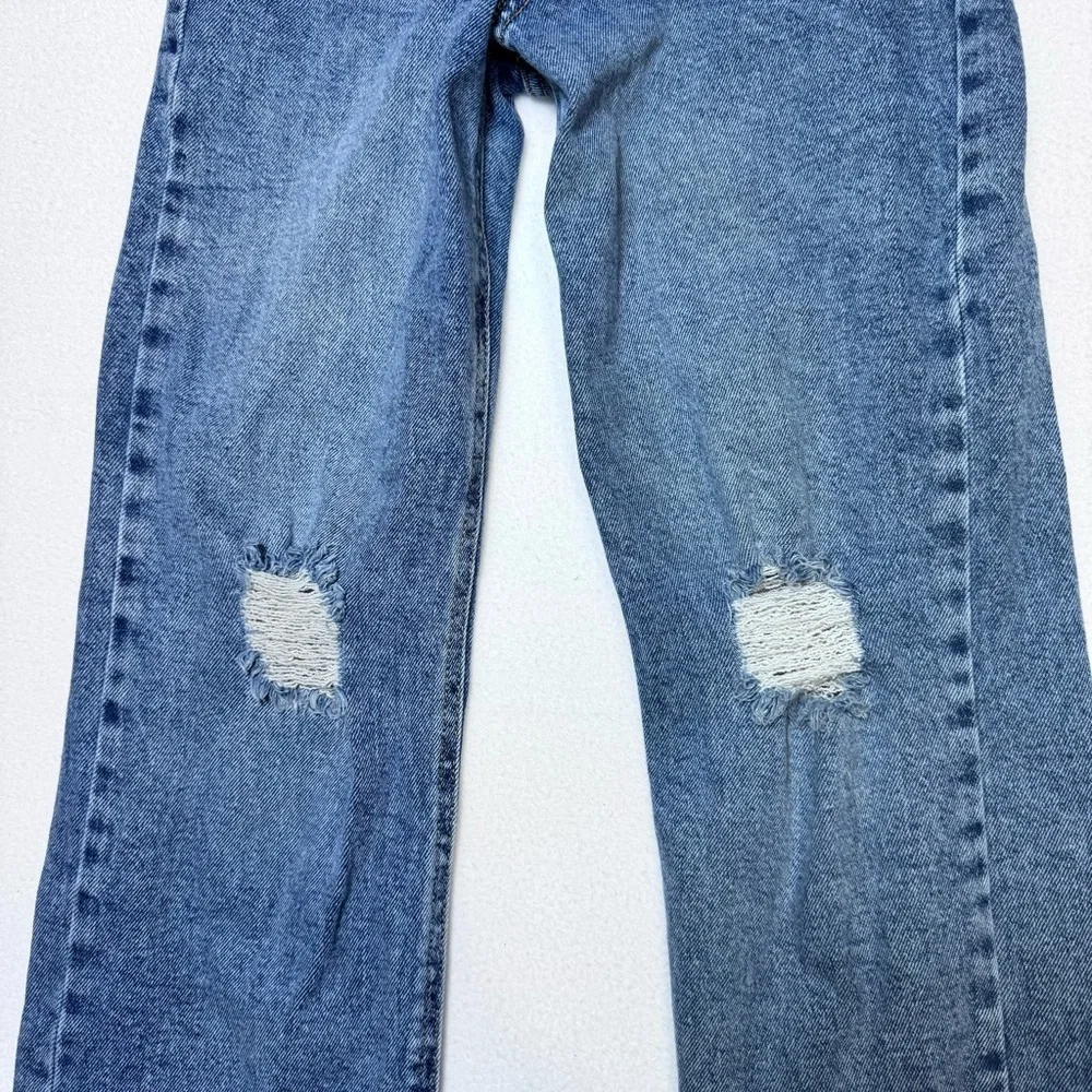 Bundle of 2: Distressed Blue Jeans & Checkered Flare Pants sz 12